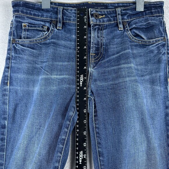 Guess 1981 Power Curvy Ankle Jeans Mid Rise Medium Wash Women's Blue Size 28 - Picture 7 of 10